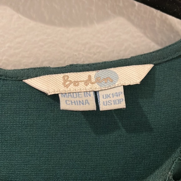 Boden Emerald Green Lace Overlay Zeta Ponte Knit Sheath Dress - Picture 5 of 9